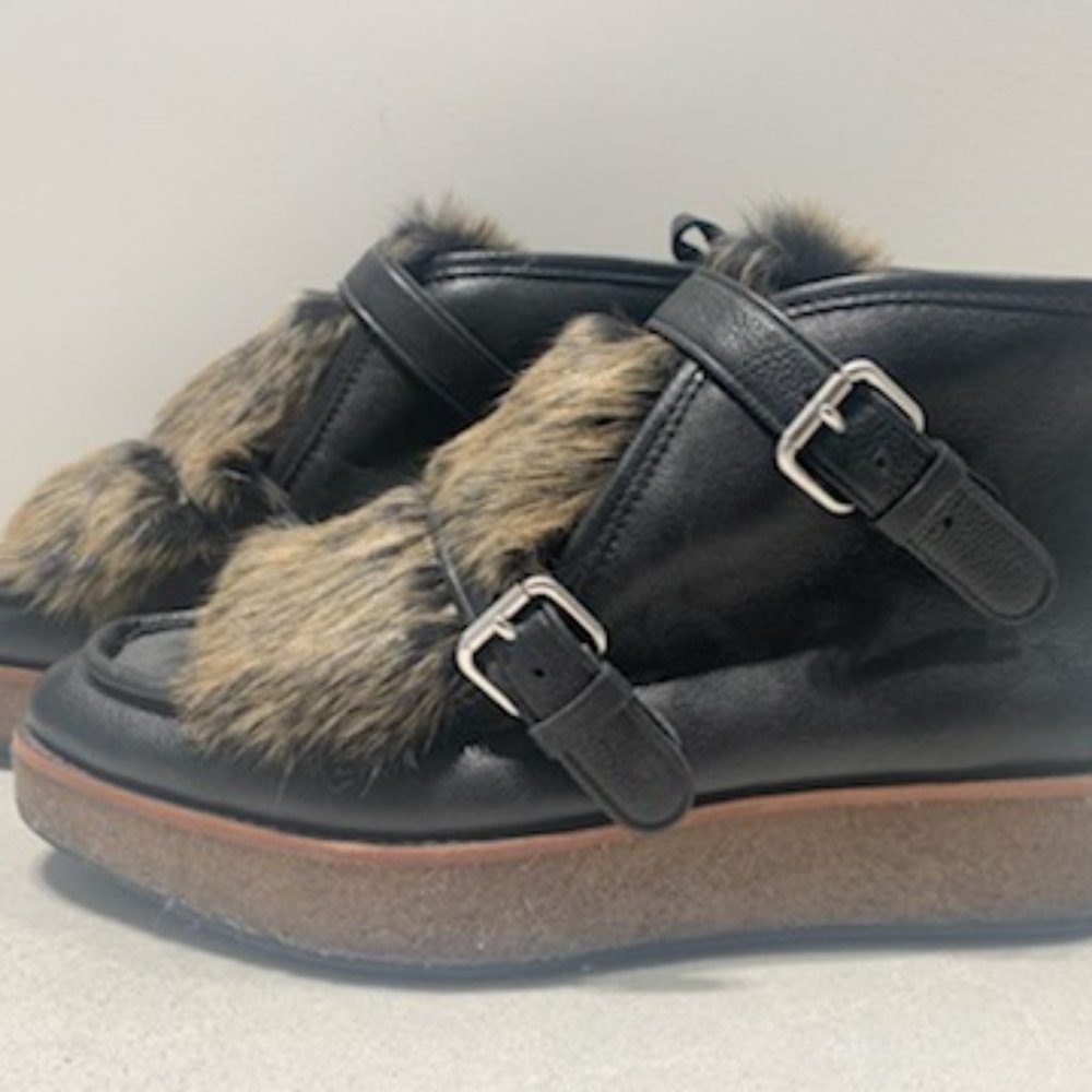 COACH Sampson Ankle Boot + Genuine Rabbit Fur